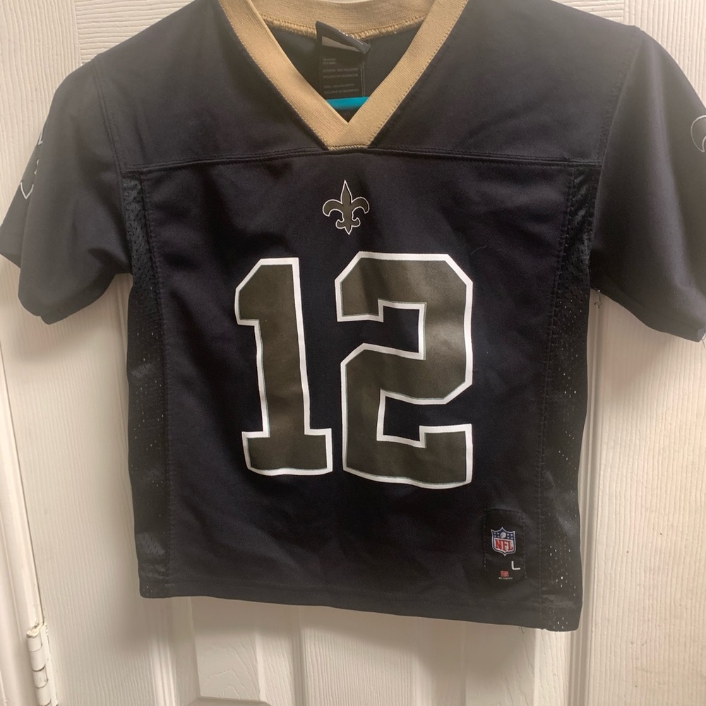 NFL Black and Gold Saints Jersey saints Colston #12